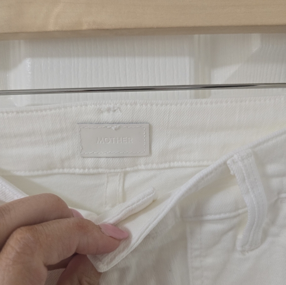 Mother Private Double Pocket Skimp Jeans In White NEW Size 25 - Picture 5 of 11